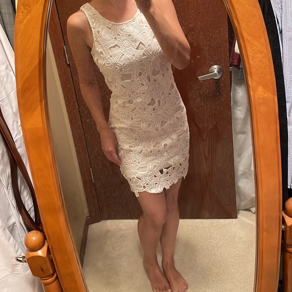 White lace dress